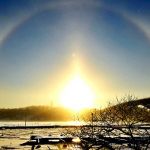 Beautiful sun halo over Stockholm today