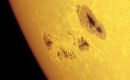 Large sunspots and an amazing super moon time-lapse