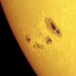 Large sunspots and an amazing super moon time-lapse