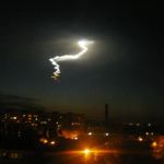 UFO spiral or failed missile test seen over Israel