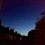UFO sighting of orange balls of light over Hampstead Heath, UK