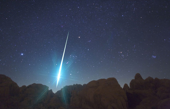 Bright meteor