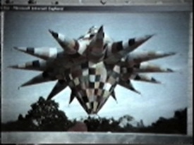 Spikey balloon over Brazil