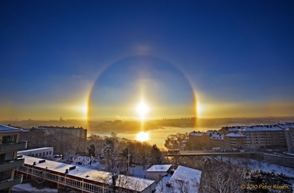 Sun halo over Stockholm