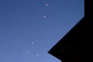 UFOs or Chinese lanterns over Basel, Switzerland?