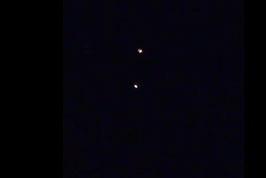 UFO dropping lights captured over Escondido, California