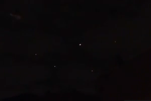 Multiple glowing UFOs captured over Brooklyn, New York